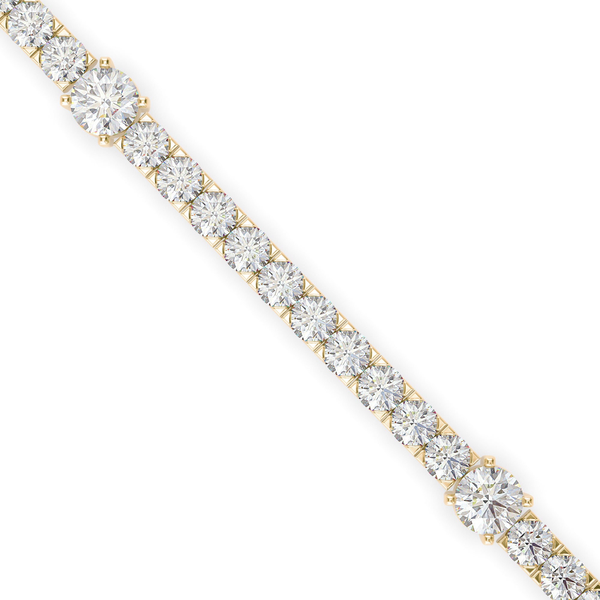 Pulsera de diamantes creados en laboratorio modelo Bar Tennis en oro de 18K (2.35 quilates)